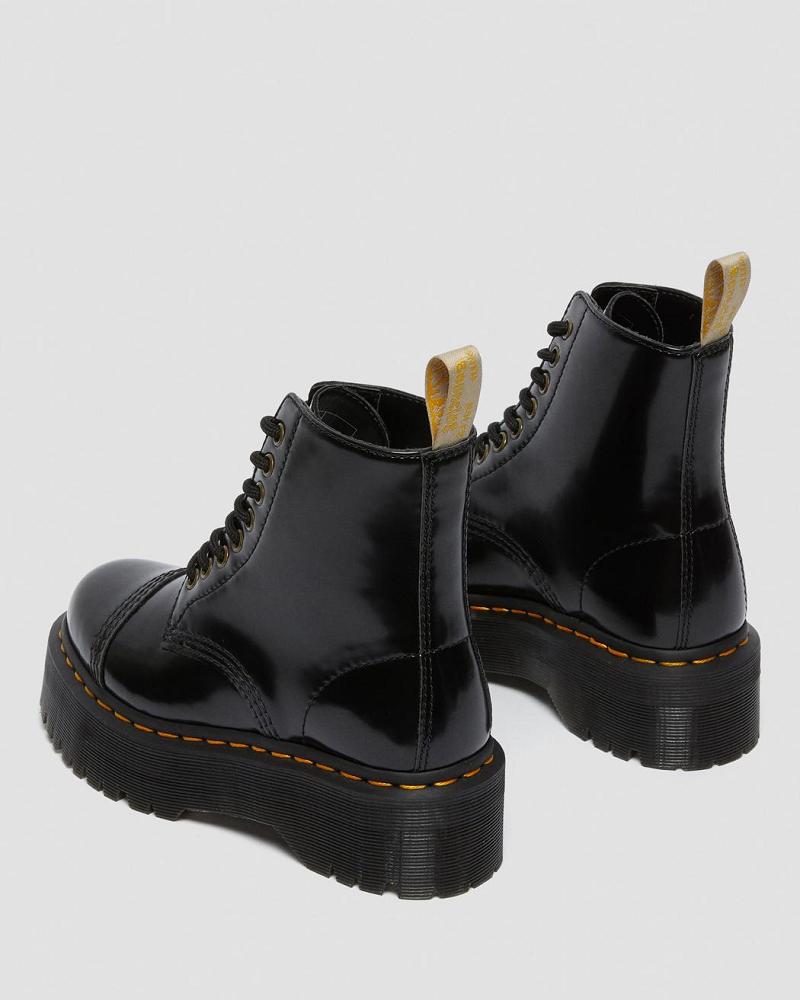 Dr Martens Vegan Sinclair Platform Støvler Dame Sort | DK 264OKI